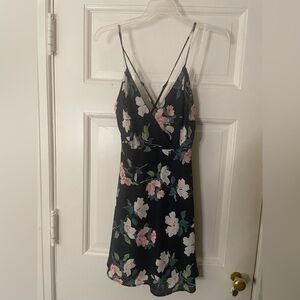 Lulu's Navy Floral Mini Dress